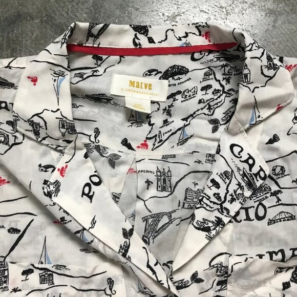 Maeve Anthropology Button Down Women Top XSP - Picture 4 of 5